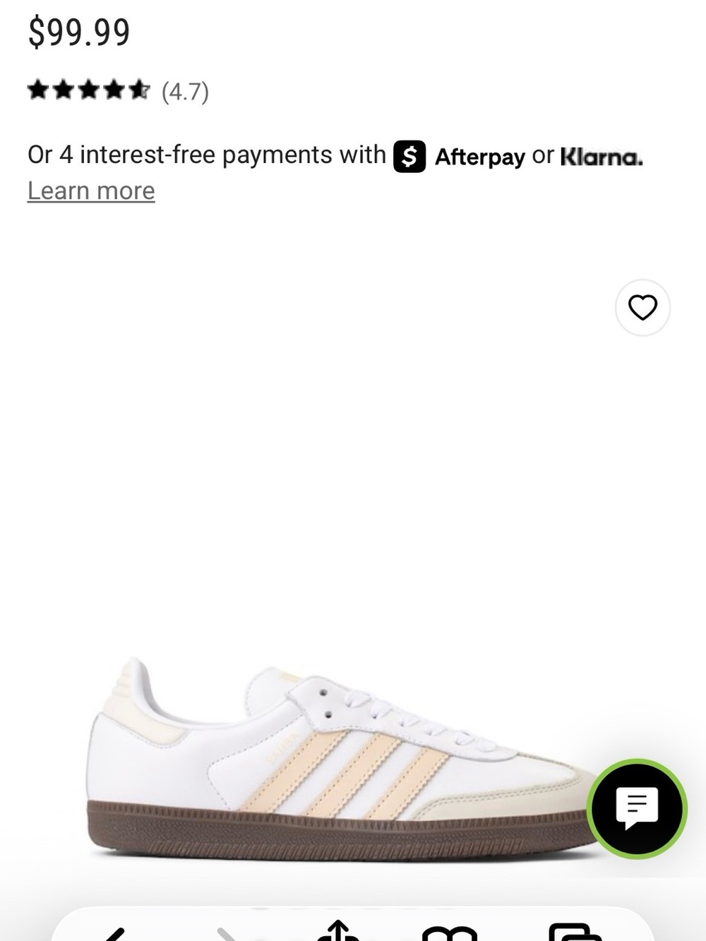 ADIDAS Samba White and Beige Women's Casual Shoes